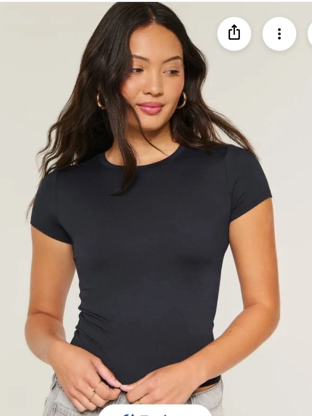 Hollister Black Short Sleeve Crewneck Tee size medium.